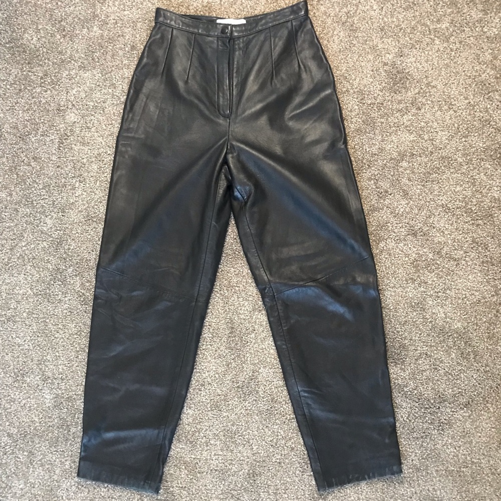 Genuine leather pants